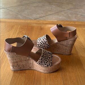 Leopard Print Wedge Sandals